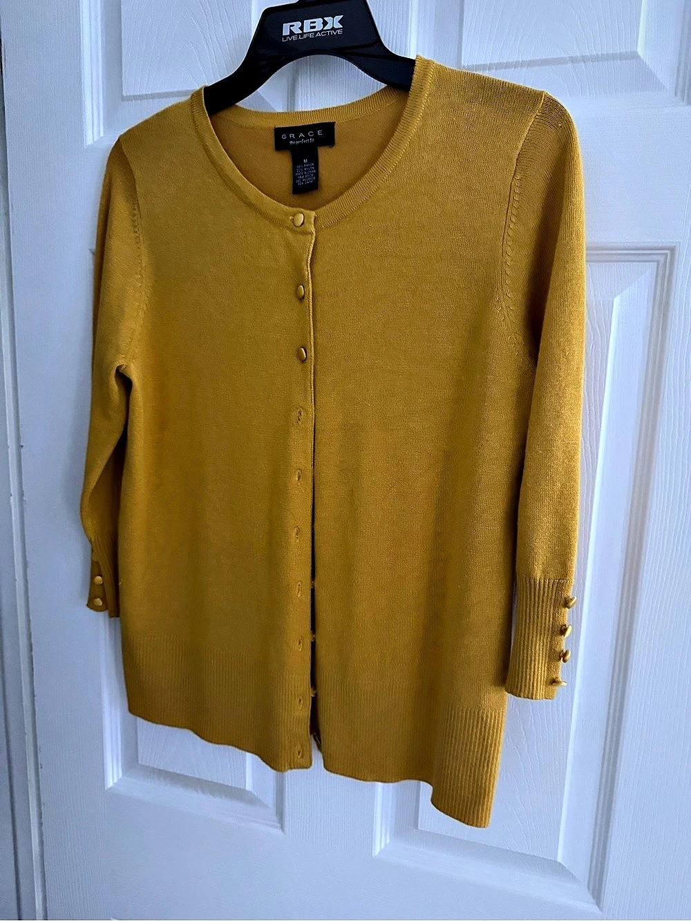 Grace The Perfect Fit Crewneck Cardigan Yellow